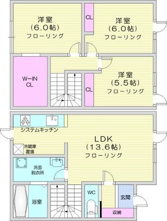 篠路駅 徒歩15分 1階の物件間取画像